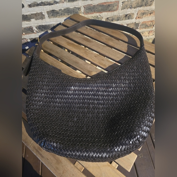 Madewell Dark Brown Woven Hobo Bag - Picture 4 of 8